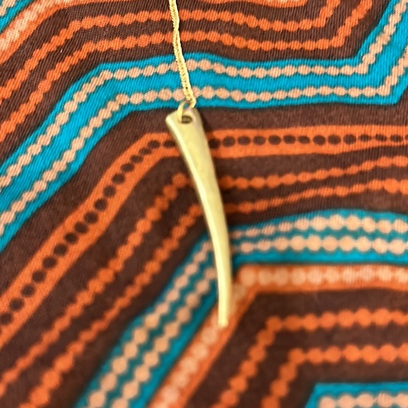 Aldo Matte Gold Y Drop Horn Pendant Adjustable Length Chain Necklace. Brand New. - Picture 7 of 7